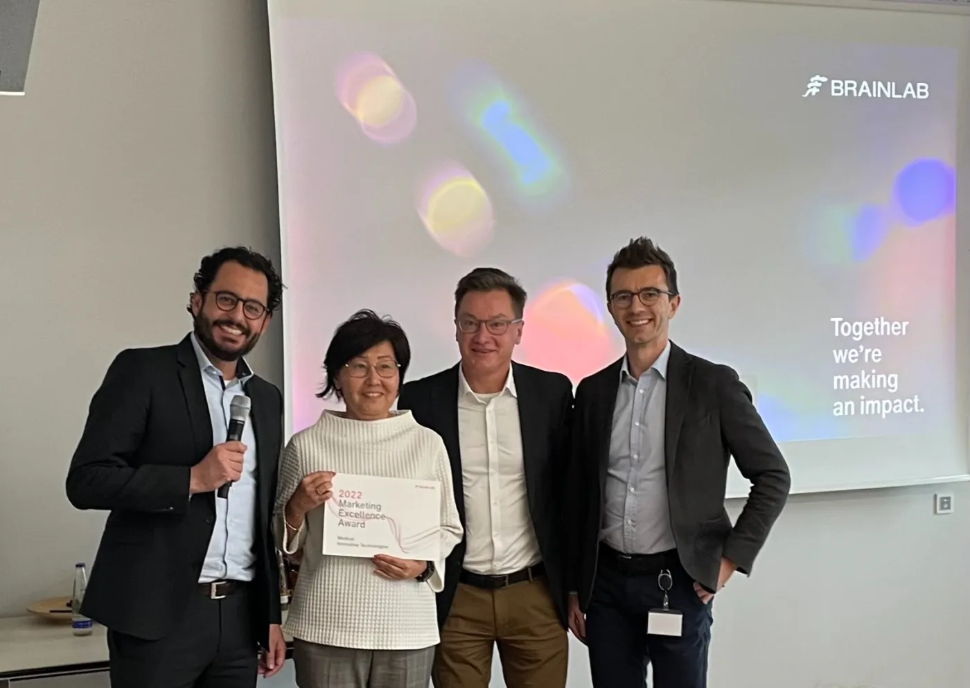 Награждение “Marketing Excellence Award” от компании Brainlab
